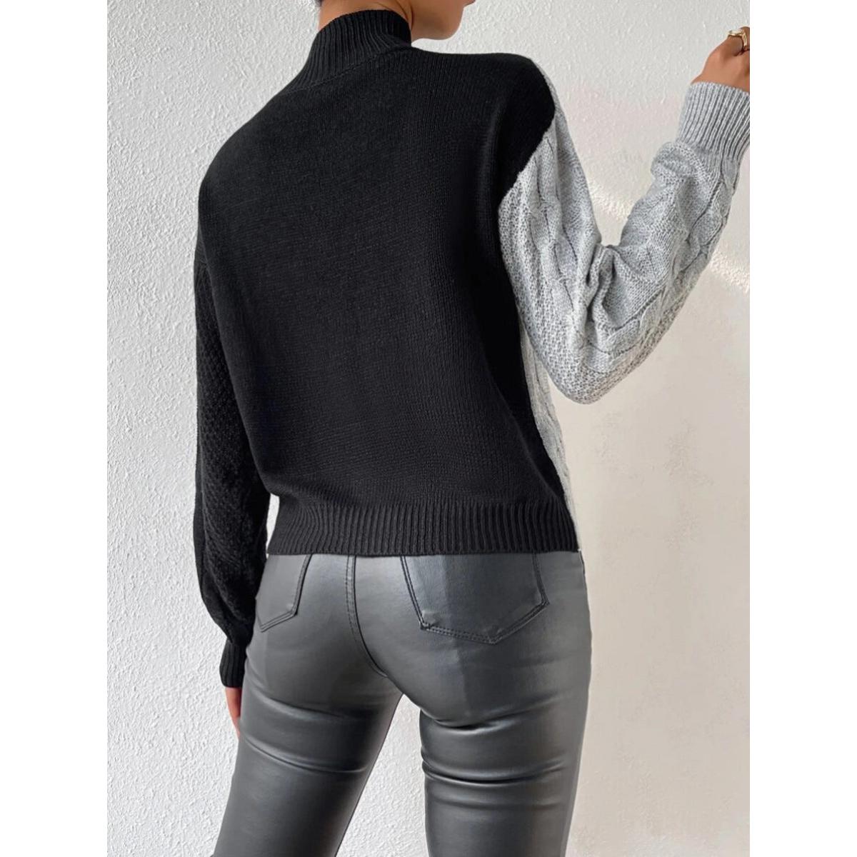 Dam Stickad Tröja Turtleneck i Kashmir 3
