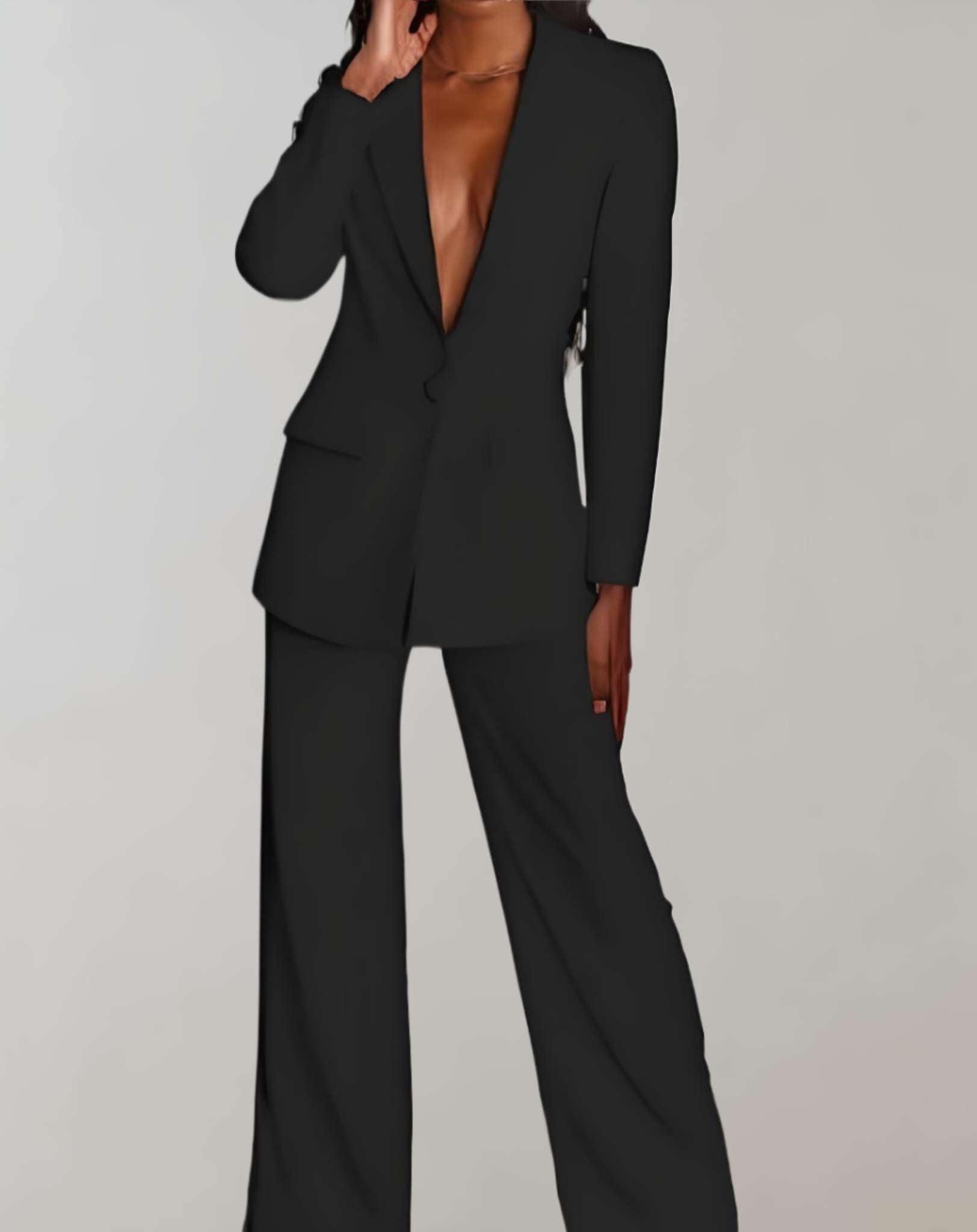 Variant image for Dam Blazer Lång Passform Polyester Modern Elegant-5