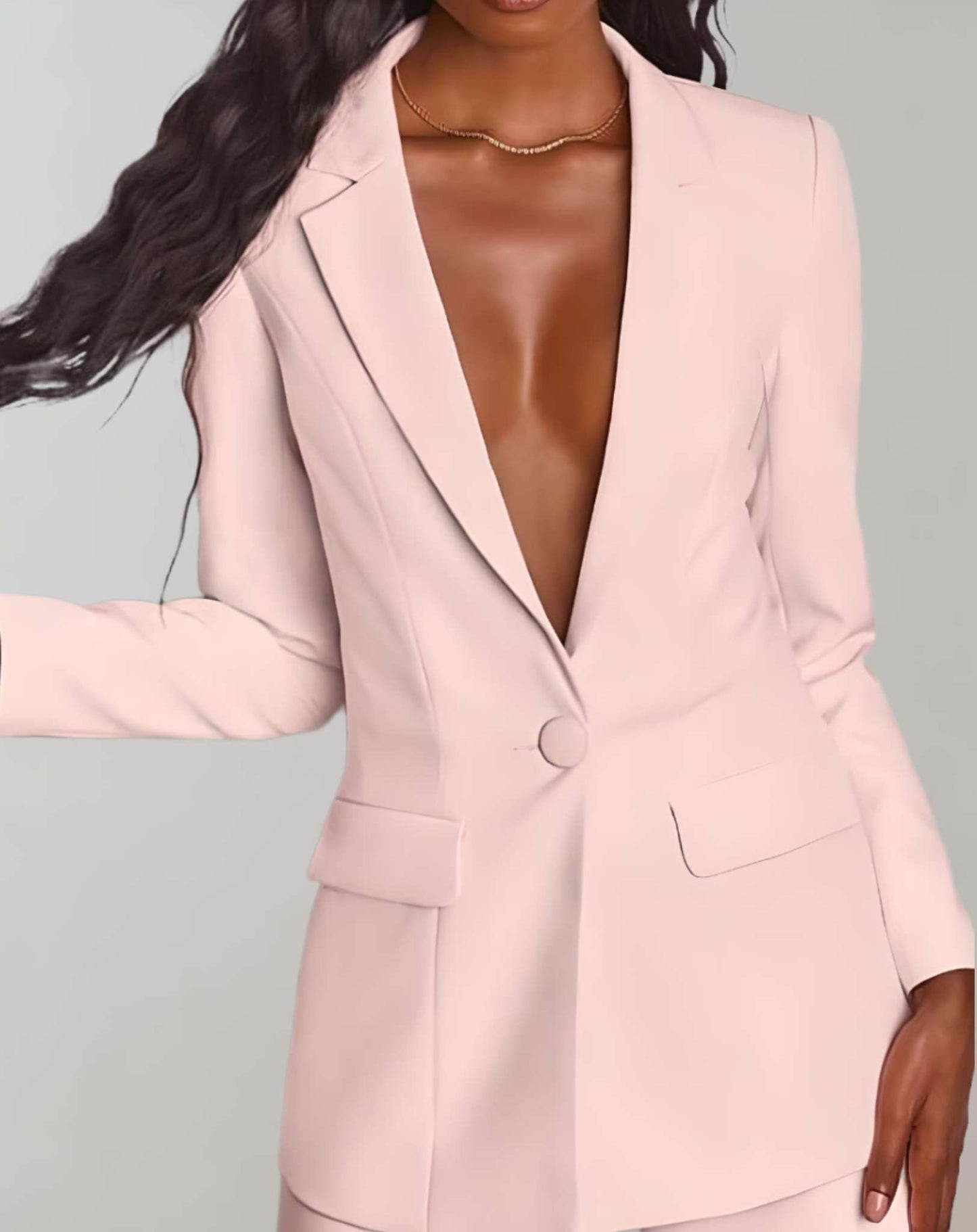 Variant image for Dam Blazer Lång Passform Polyester Modern Elegant-2