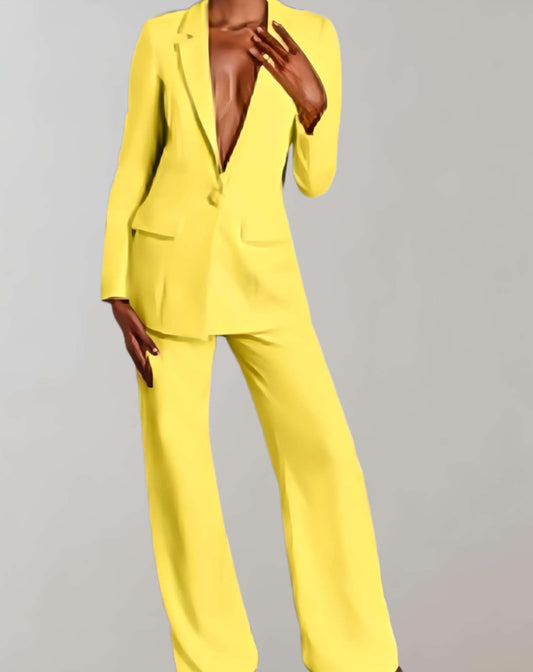 Dam Blazer LÄng Passform Polyester Modern Elegant-1