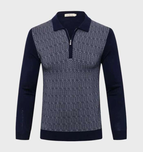 Herr Tröja Smal Design med Krage 100% Bomull 1