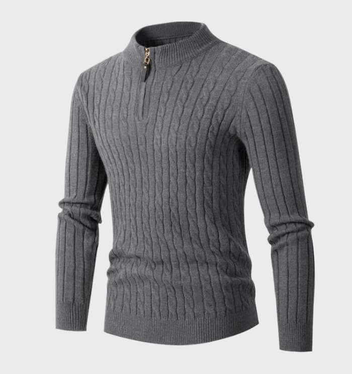 Herr Tröja Slim Fit Stickad Akryl för Vardags och Formella Tillfällen 7
