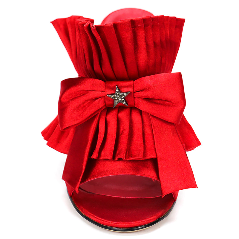 Dam Sandaler Hög Klack Fjärilsdetalj Syntetisk-5