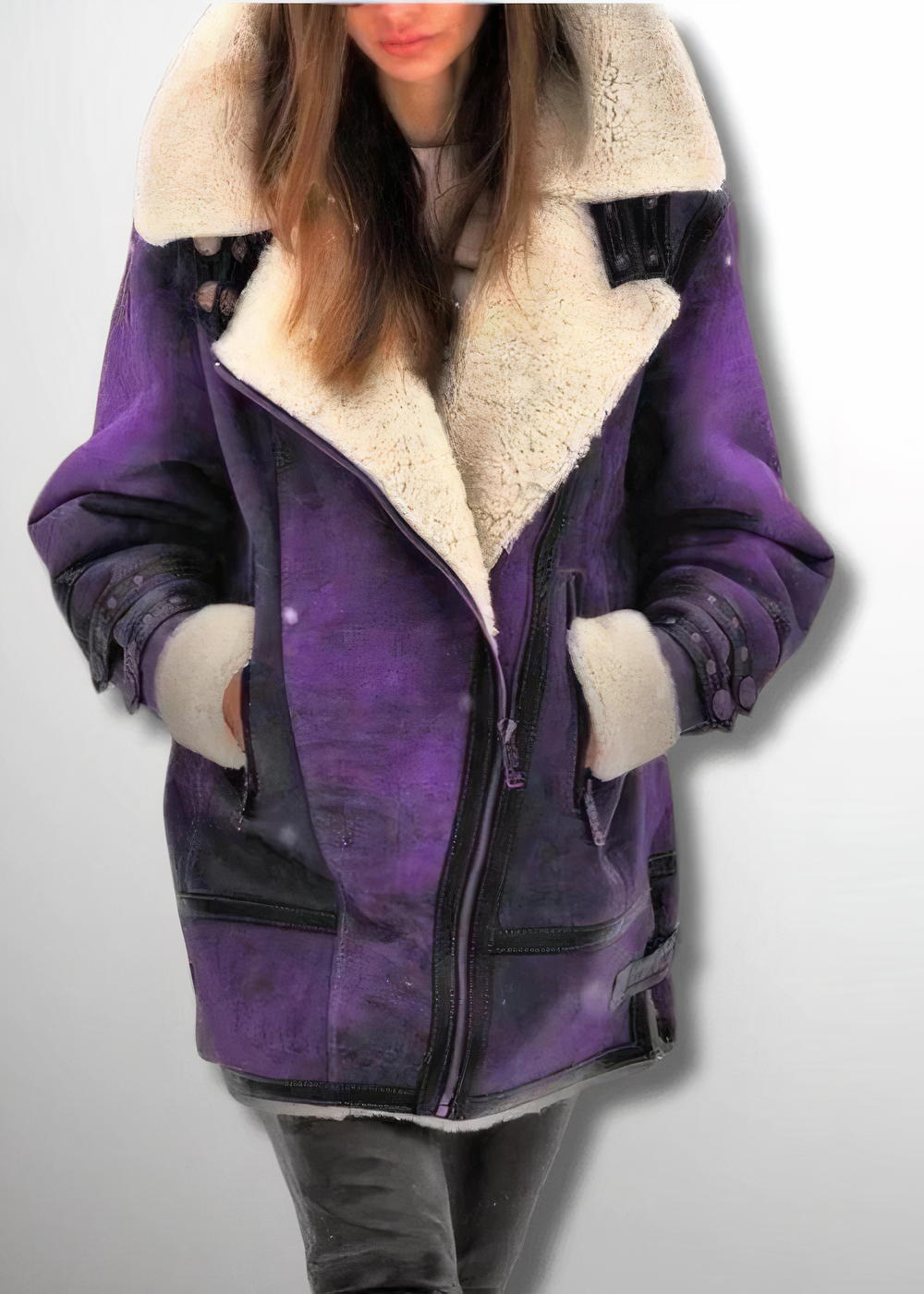 Variant image for Dam Vinterjacka Lång Elegant Högkvalitativ Syntetisk-1