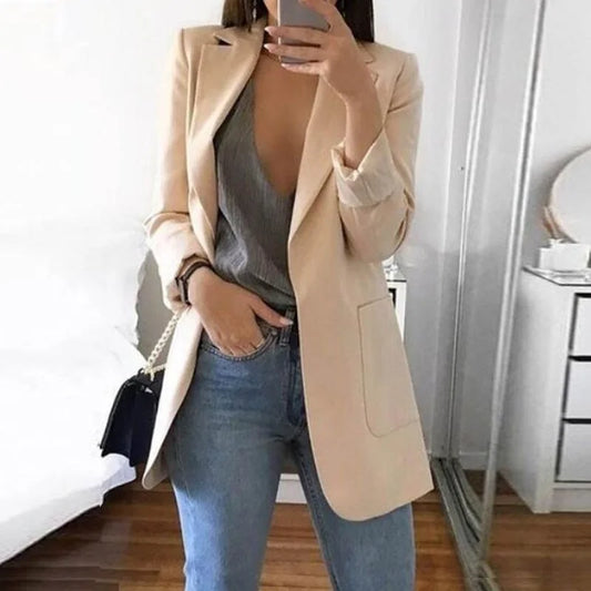 Dam Blazer Modern Design Ullmix Elegant och Tidlös-1