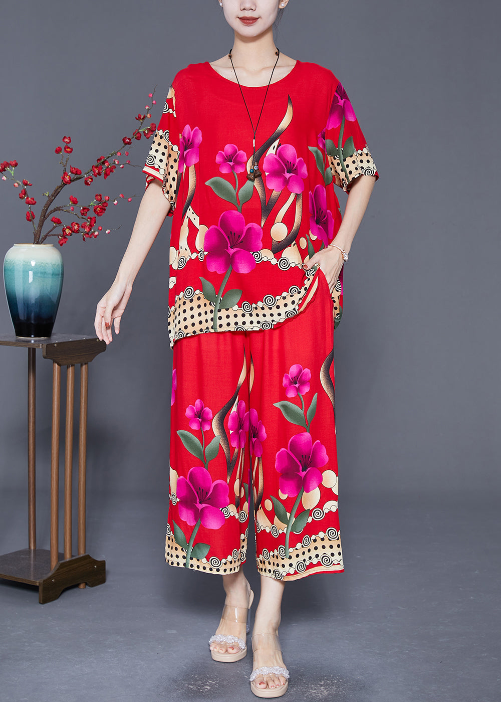 Variant image for Kvinnors Tvådelad Outfit Elegant Polyester-1