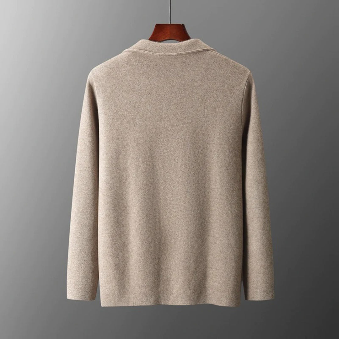 Herr Kofta Varm Ull Plysch Elegant För Höst och Vinter-3
