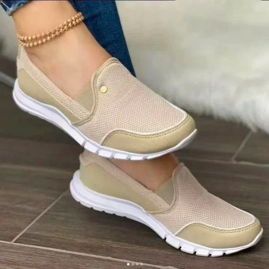 Kvinnors Sneakers Slip-On Lätt Gummi Andningsbar Design-1