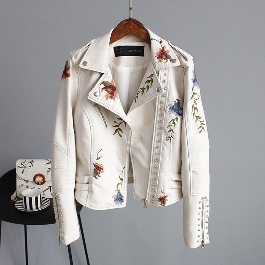Kvinnors Blomjacka Elegant Design Högkvalitativt Tyg 7