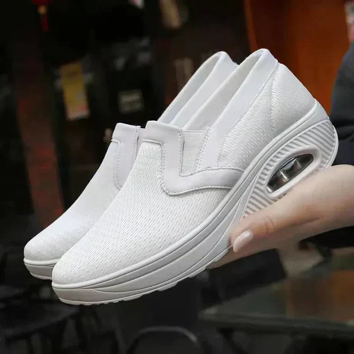 Kvinnors Ortopediska Sneakers Hög Kvalitet Syntetmaterial-3