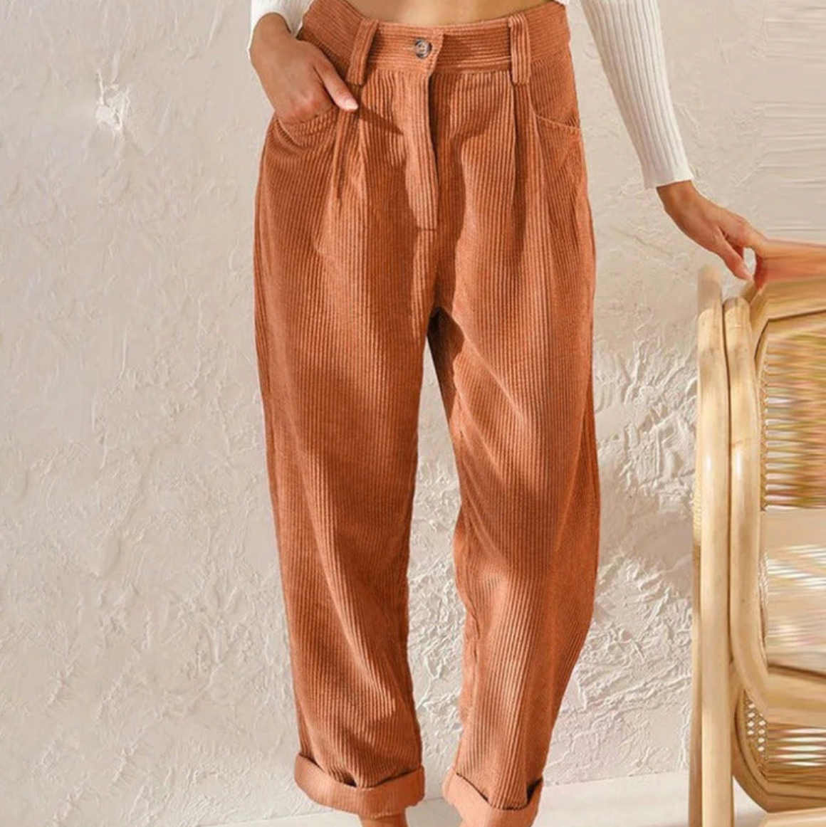 Variant image for Dam Sladdbyxor Elegant Denim Högkvalitativ-43