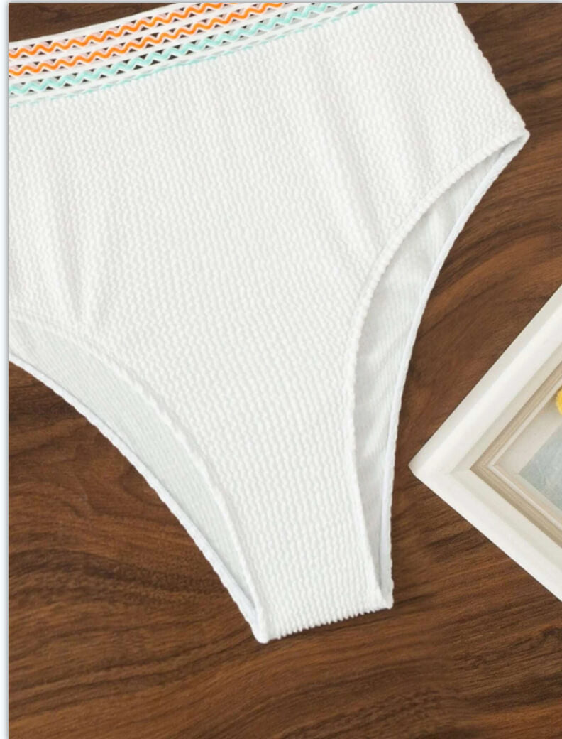 Dam Virkad Bikini Hög Midja Nylon Spandex-4