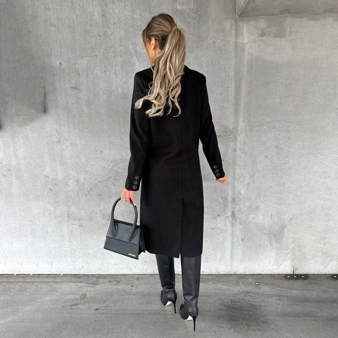 Damenjacke aus Polyester – Moderne Elegante Winterjacke in Schwarz, Blau und Grau, Warm und Bequem, Ideal für Alltag und Festlichkeiten 3