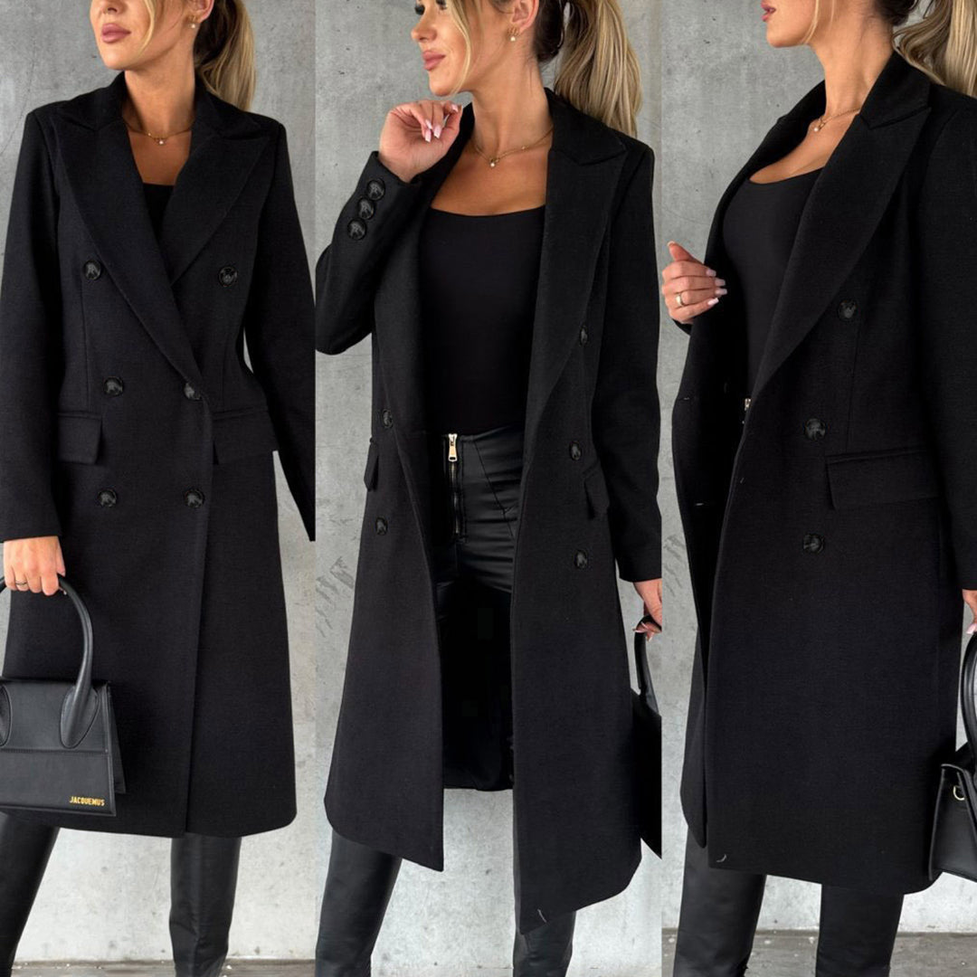 Damenjacke aus Polyester – Moderne Elegante Winterjacke in Schwarz, Blau und Grau, Warm und Bequem, Ideal für Alltag und Festlichkeiten 4