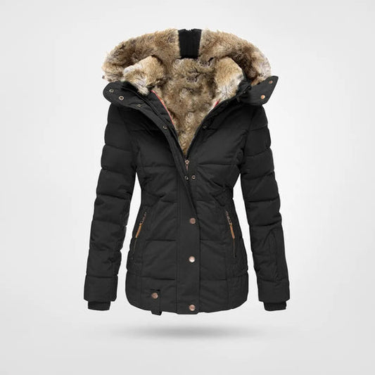 Dam Vinterjacka Sportig Polyester med Huva 1