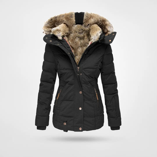 Dam Vinterjacka Sportig Polyester med Huva 6
