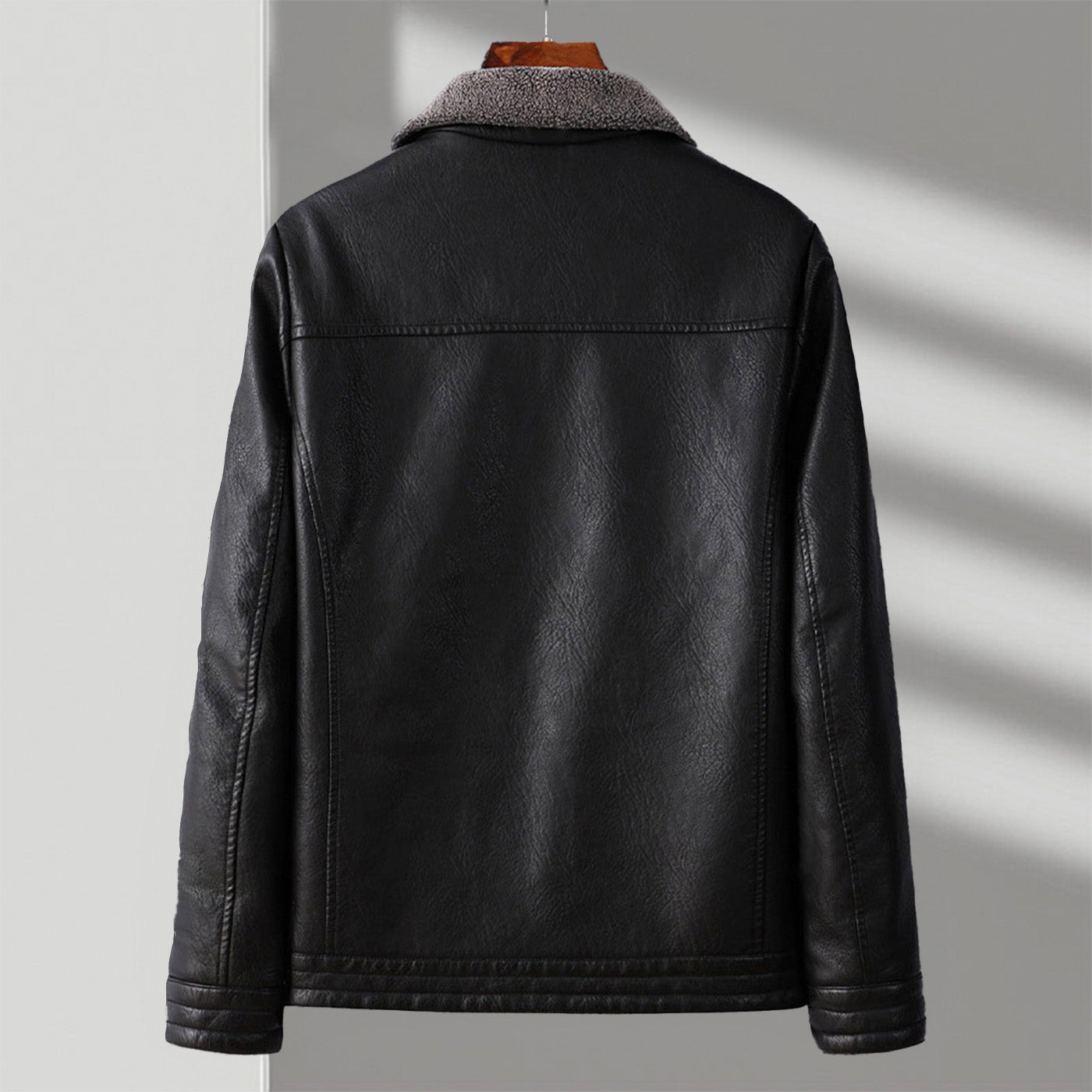Damjacka Modern Stil Veganläder med Mjuk Sammet-2