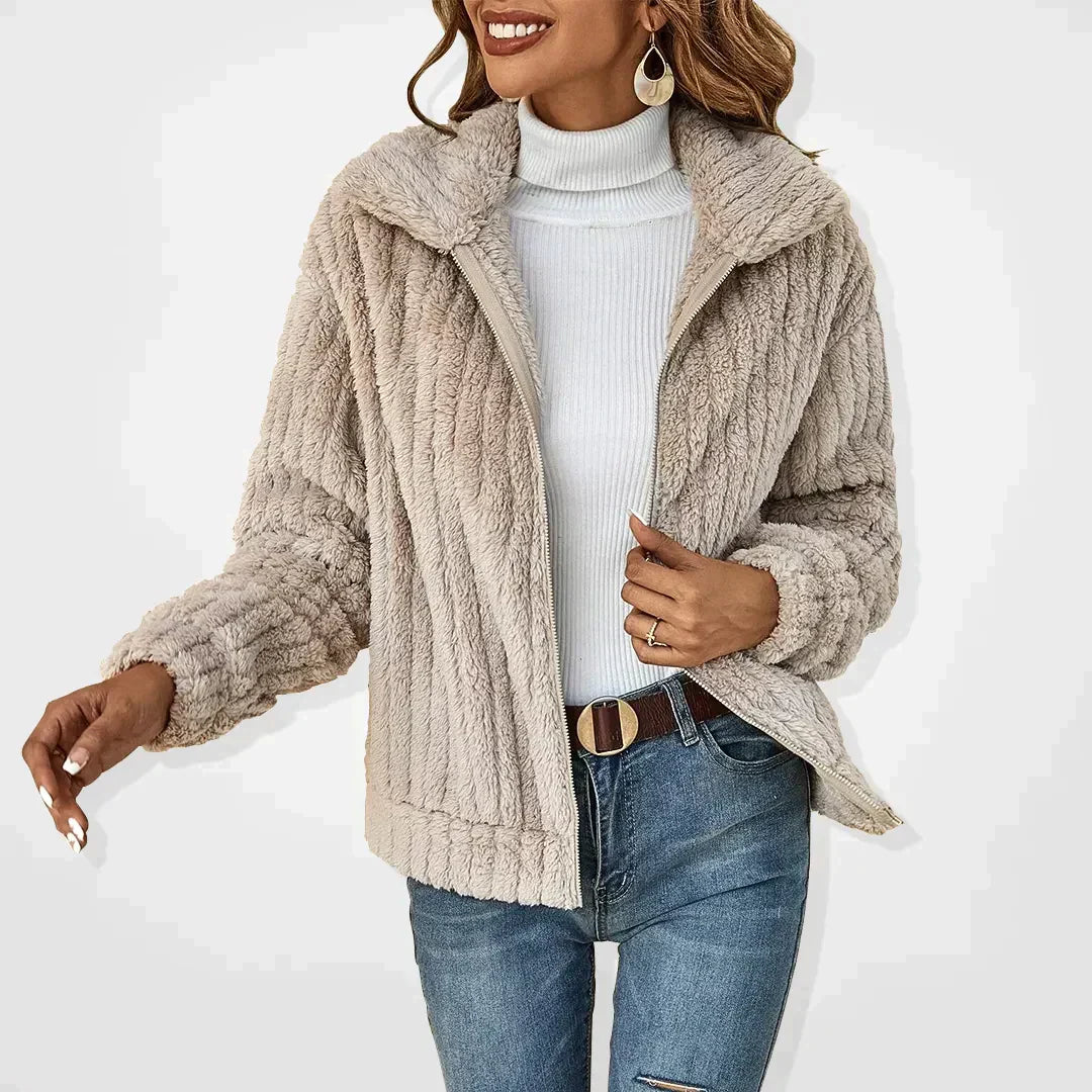 Vinterkardigan för Kvinnor i 100% Ull – Elegant och Trendig Design, Flera Storlekar S-XL 1
