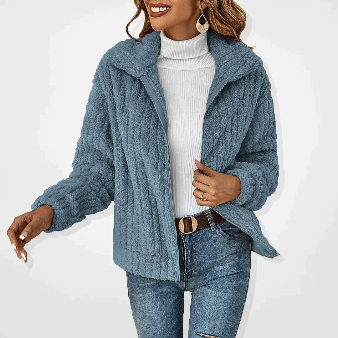 Vinterkardigan för Kvinnor i 100% Ull – Elegant och Trendig Design, Flera Storlekar S-XL 3