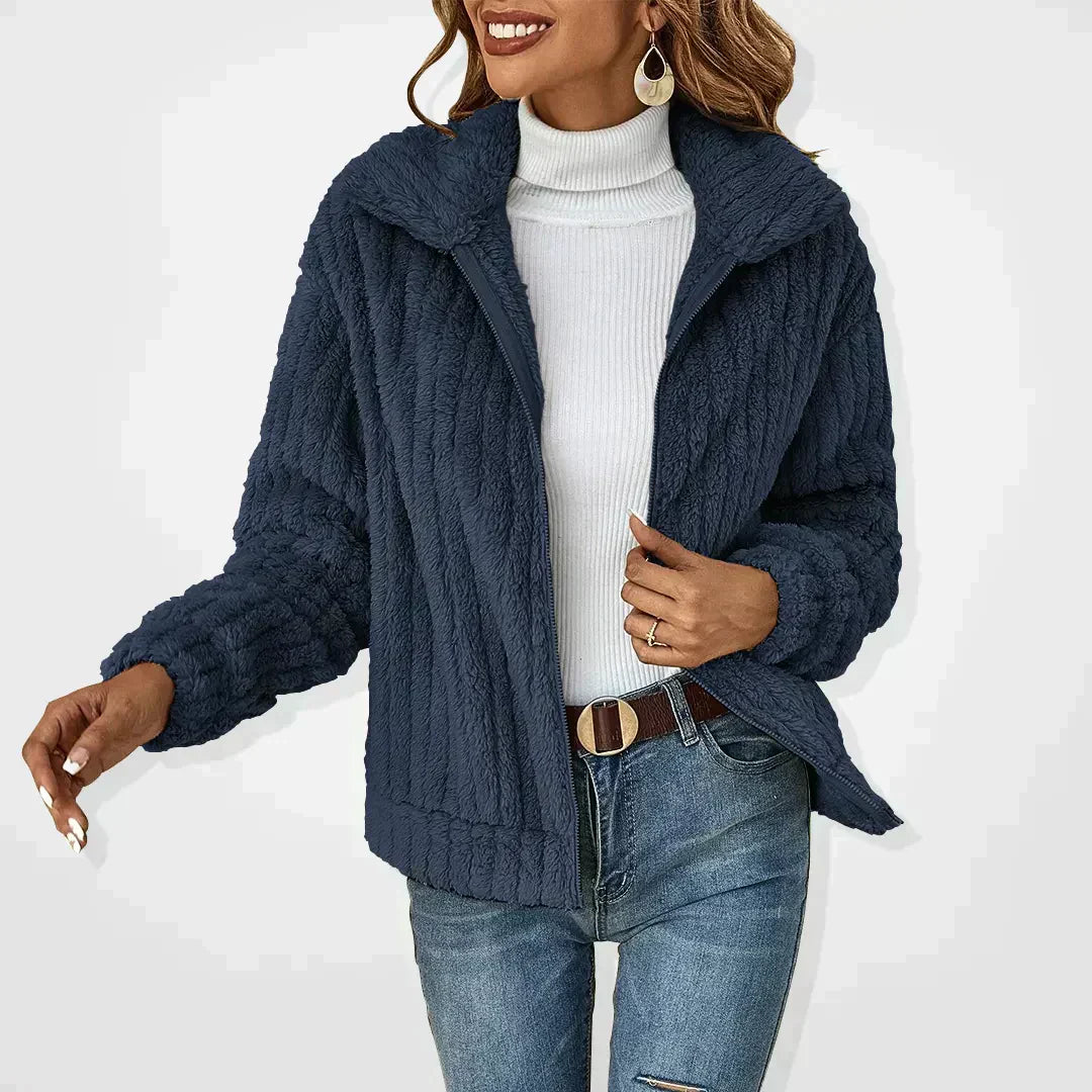 Vinterkardigan för Kvinnor i 100% Ull – Elegant och Trendig Design, Flera Storlekar S-XL 2