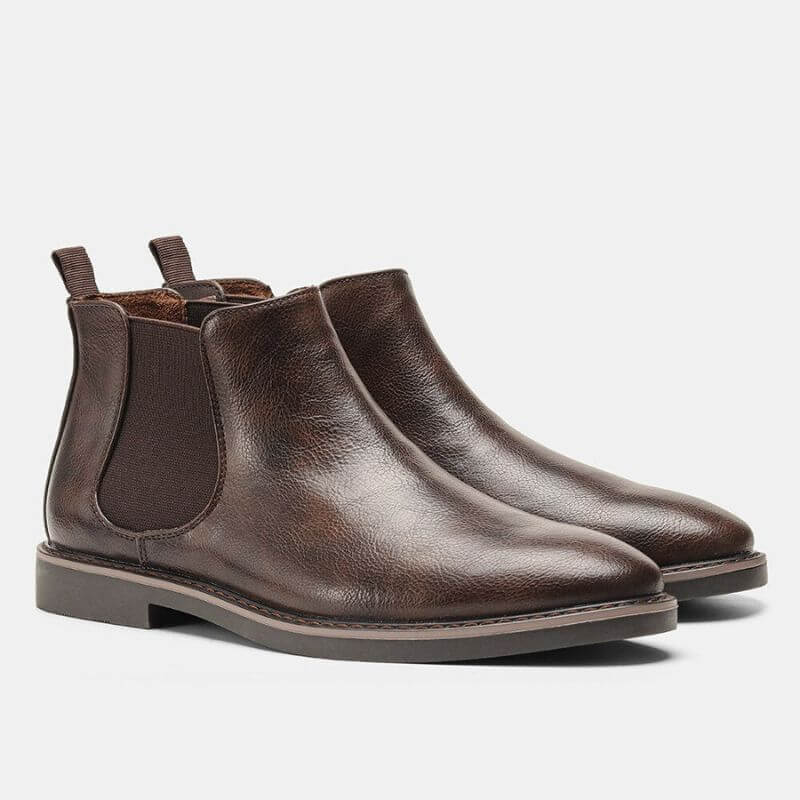 Herrskor Läder Klassisk Stil Ergonomisk Design Hållbarhet-4