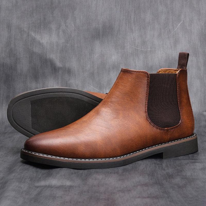 Herrskor Läder Klassisk Stil Ergonomisk Design Hållbarhet-2