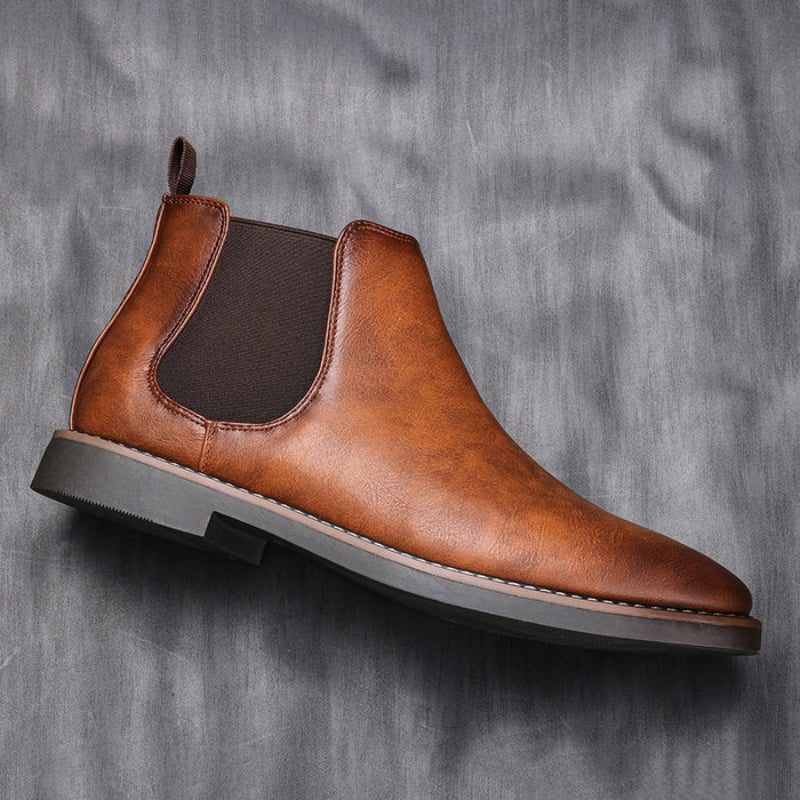 Herrskor Läder Klassisk Stil Ergonomisk Design Hållbarhet-3