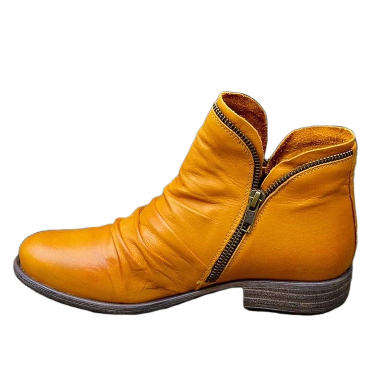 Kvinnors Stövlar med Dragkedja Läder Gummi-1