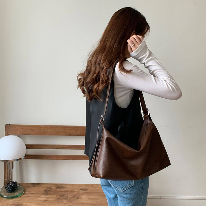 Dam Crossbody Väska i Vattenavvisande PU-Läder med Justerbar Axelrem 6