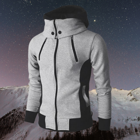 Damer Fleece Hoodiejacka Sjal Krage Polyester Smal Passform 1