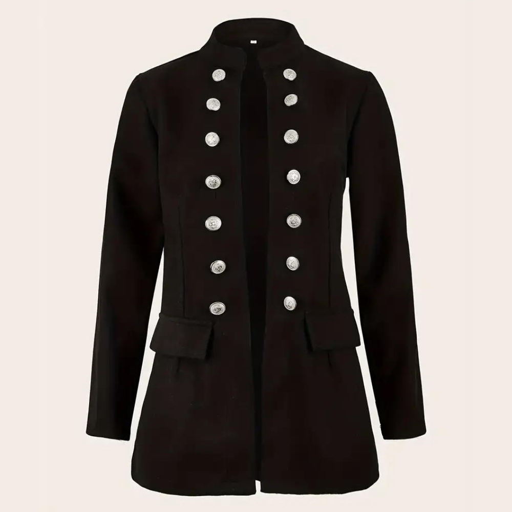 Kvinnor Blazer Avslappnad Bomull Polyester-2