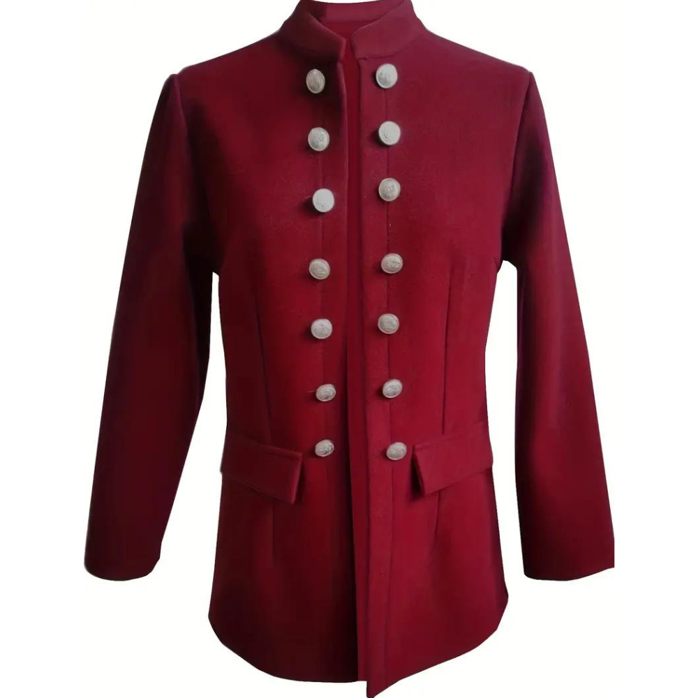 Kvinnor Blazer Avslappnad Bomull Polyester-4