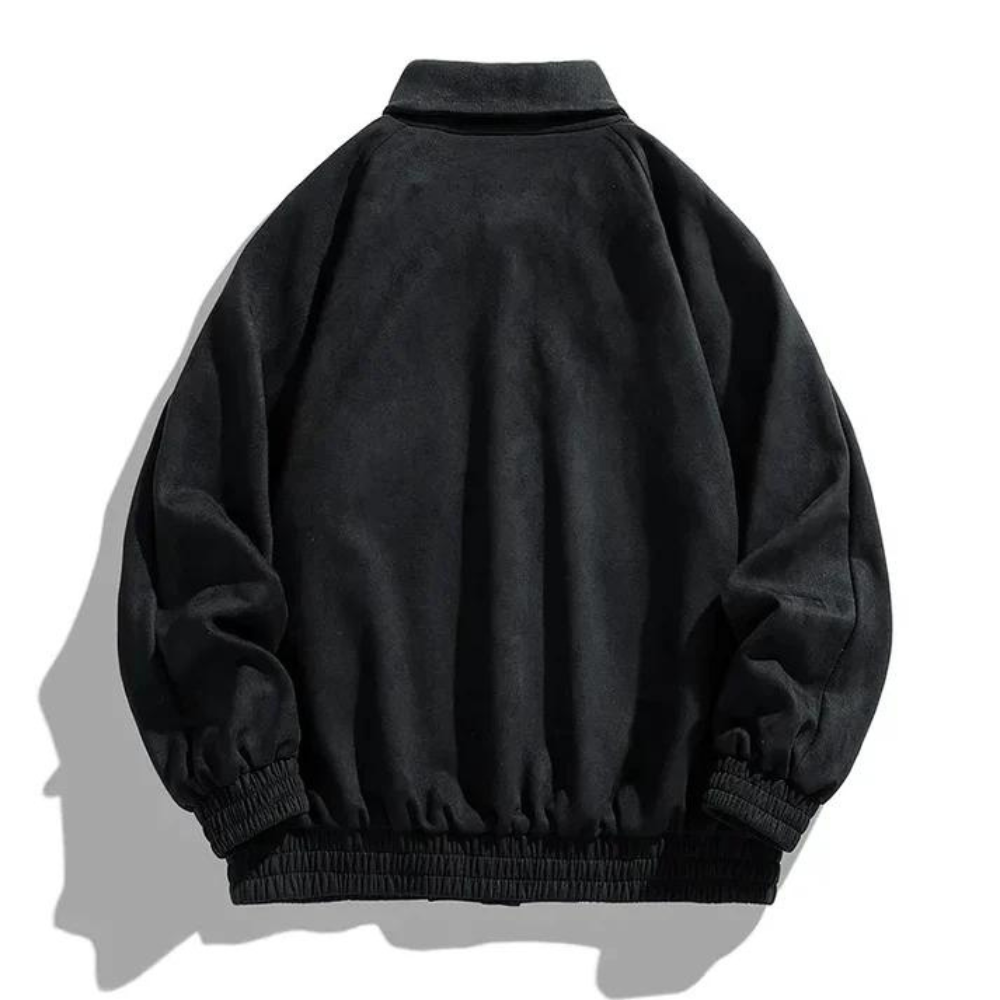 Herrjacka Vintage Stil Högkvalitativt Material för Höst- och Vinteroutfits-5