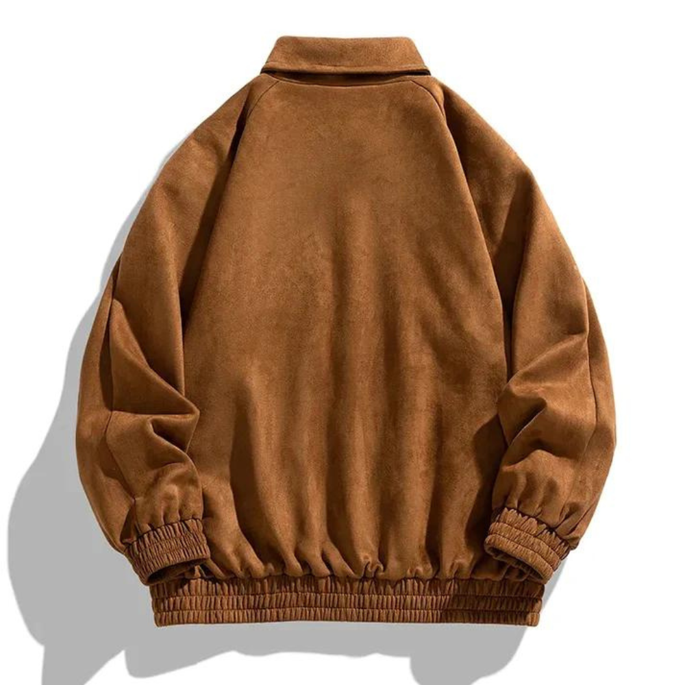 Herrjacka Vintage Stil Högkvalitativt Material för Höst- och Vinteroutfits-4