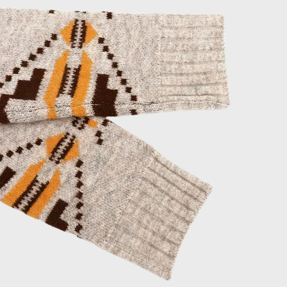 Dam Stickad Väst Vintage med Knappar Akrylblandning-4