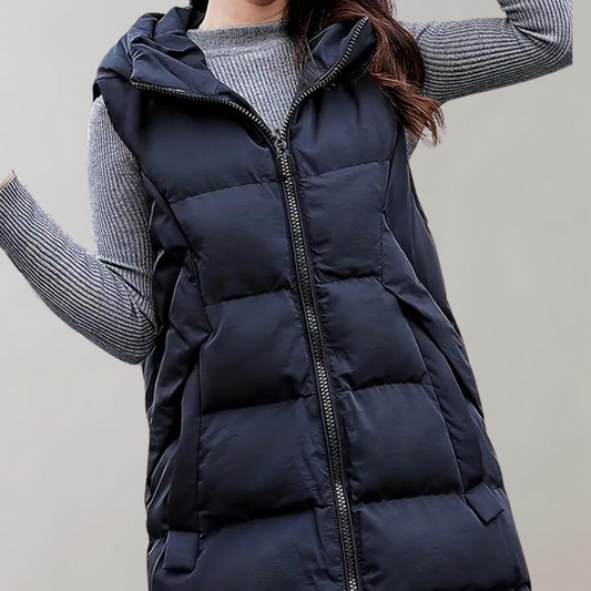 LÄng Vinterjacka Dam Huva Polyester För Kallt VÀder 1