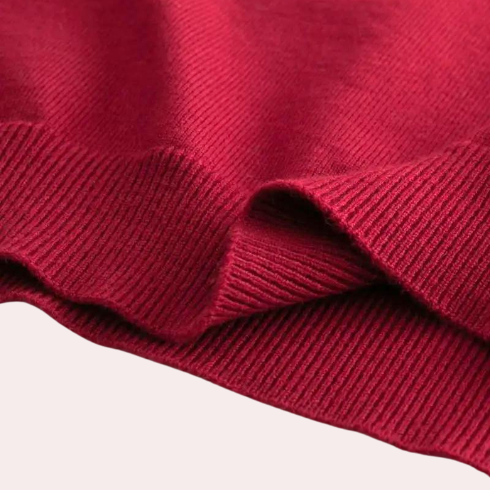 Herr Tröja Hög Krage Av Mjukt Andningsbart Material-2