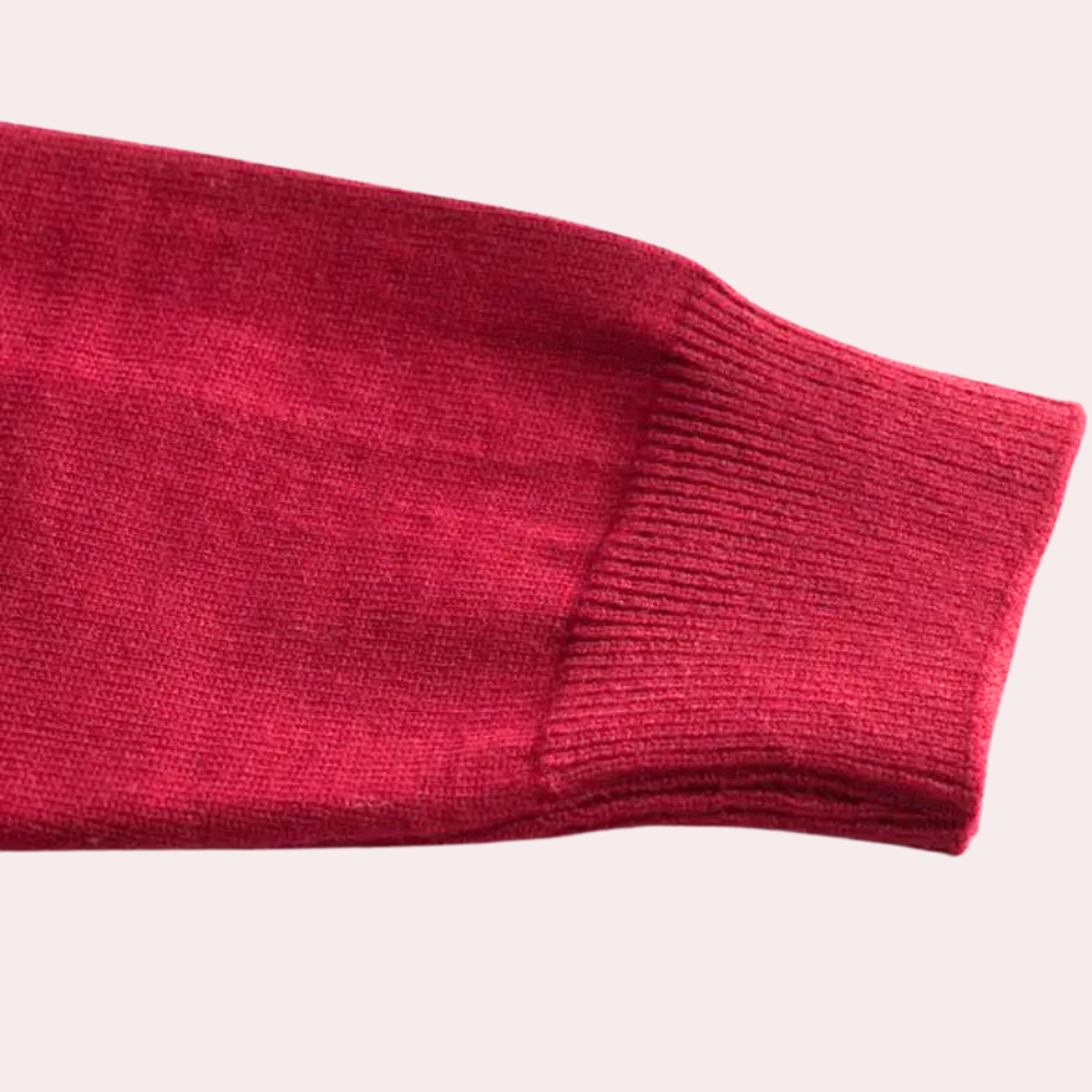 Herr Tröja Hög Krage Av Mjukt Andningsbart Material-4