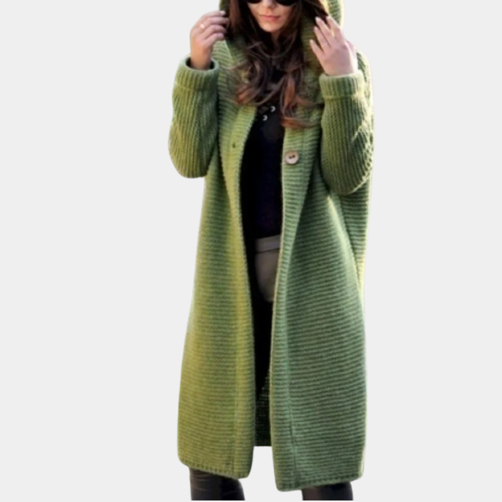 Damjacka med Huva Elegant Design Normal Passform Polyester-2