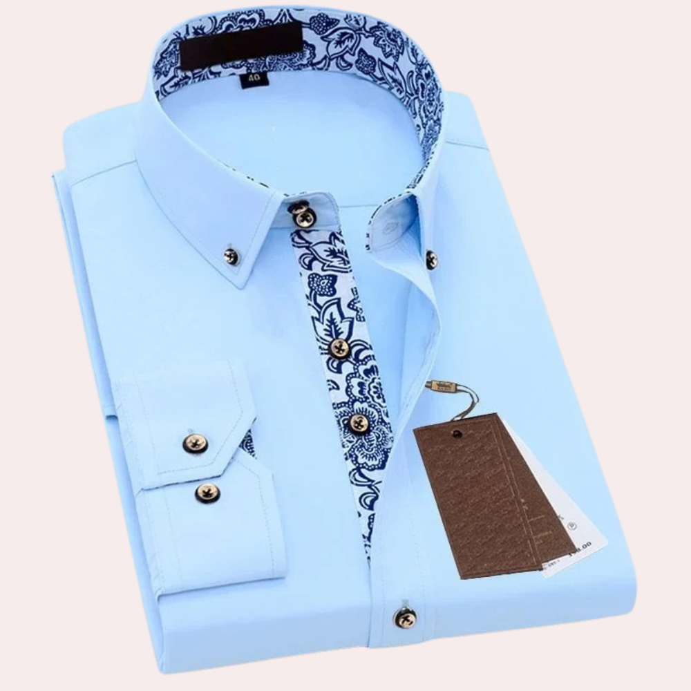 Variant image for Herrskjorta Långärmad Modern Bomull Polyester-6