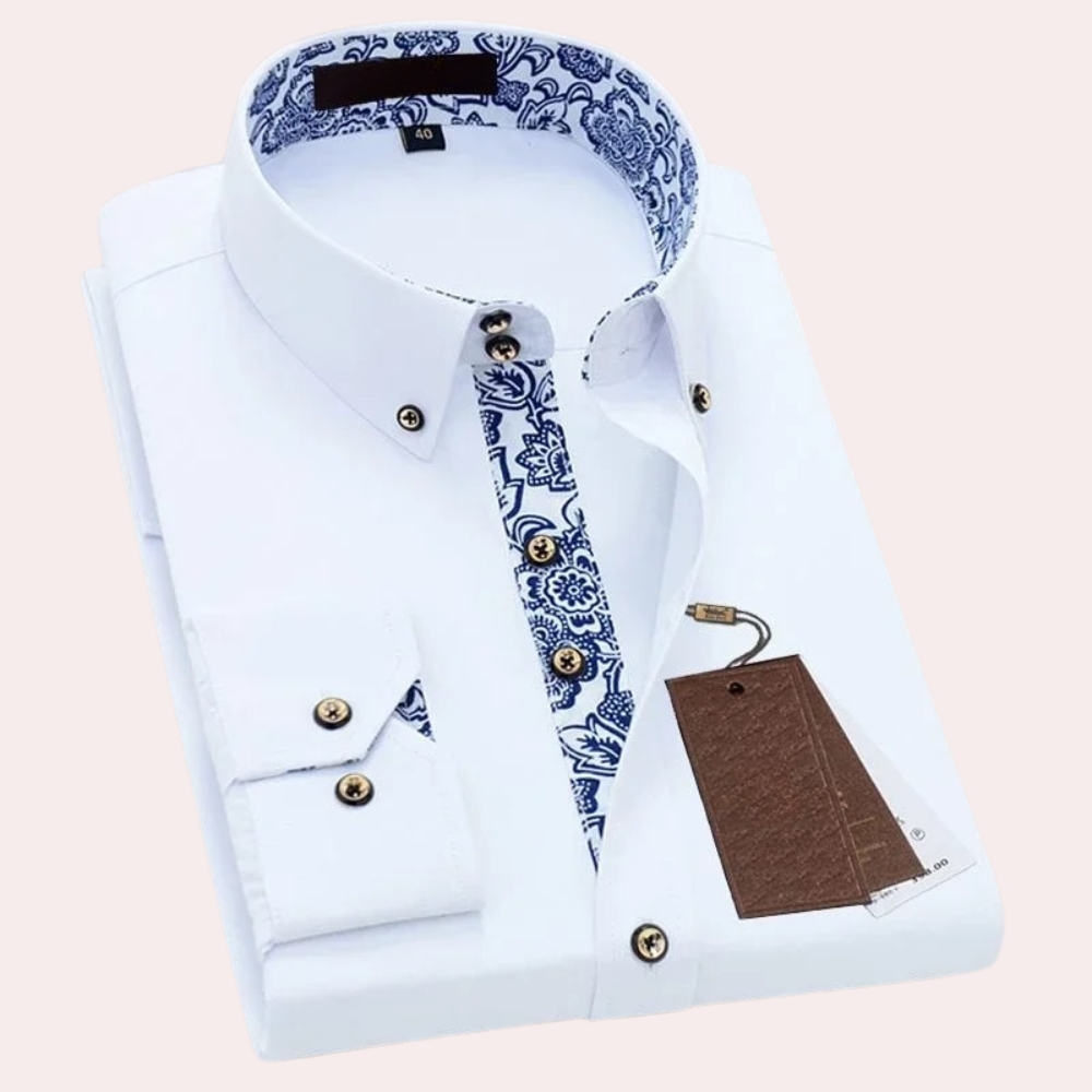 Variant image for Herrskjorta Långärmad Modern Bomull Polyester-21