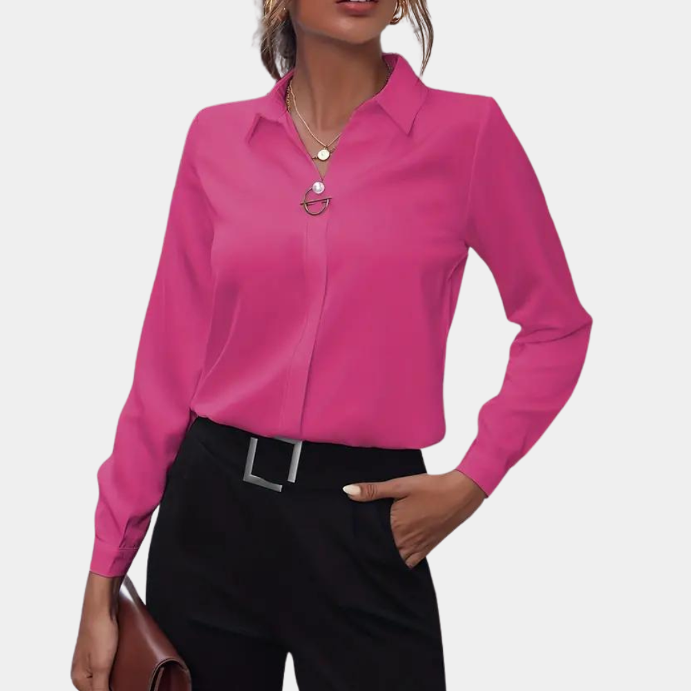 Variant image for Kvinnors Blus Enkel Stil Polyester-11