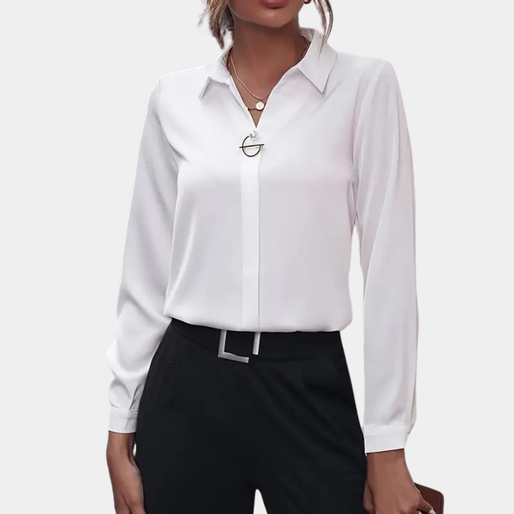 Variant image for Kvinnors Blus Enkel Stil Polyester-21