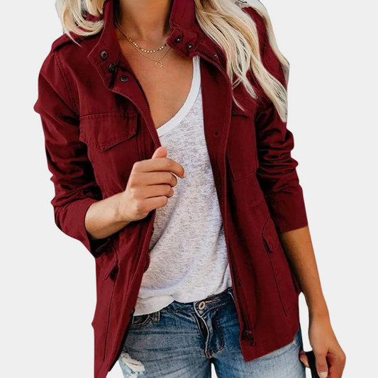 Damjacka Casual Sportig Stil Polyester-1