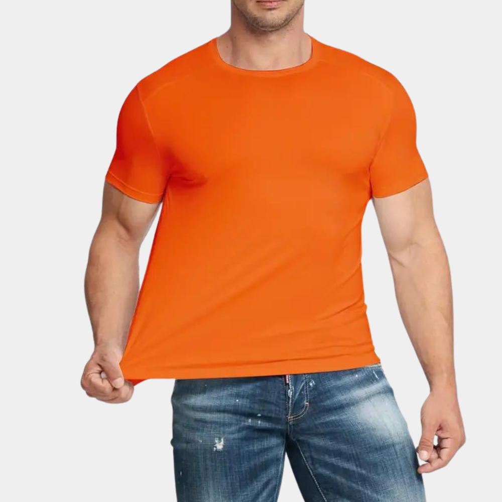 Dam T-shirt Rund Halsringning Mjuk Bomull-2