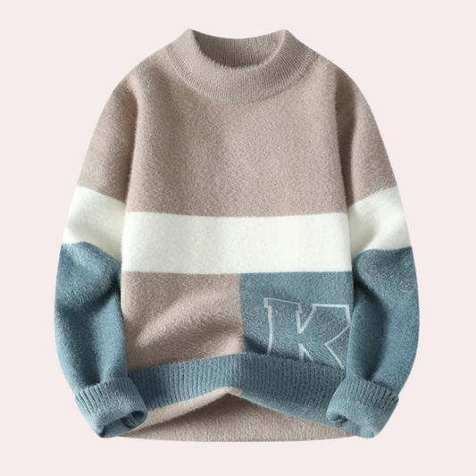 Herr Tröja Varm Mjuk Fleece Bekväm Design-1