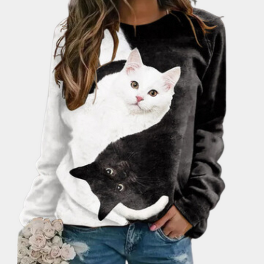 Blus Dam Trendig Design Polyester-1