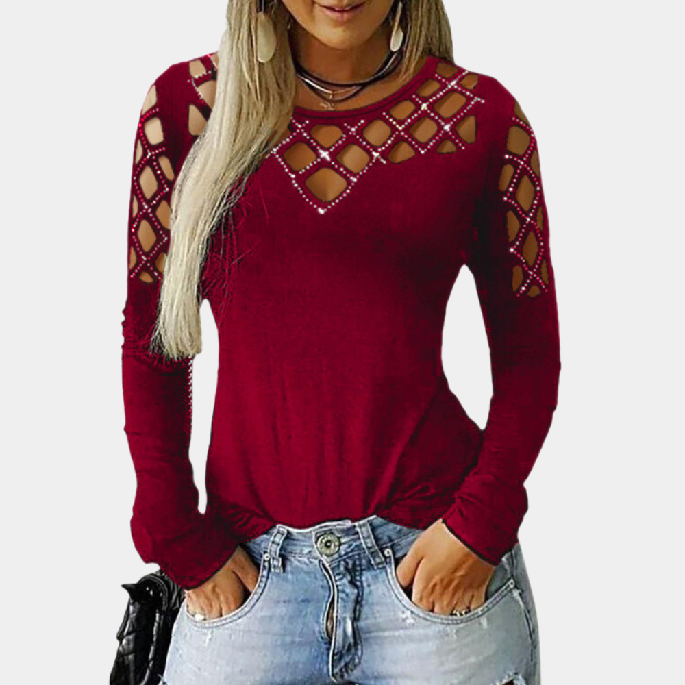 Variant image for Kvinnors Skjorta Modern Halsringning 100% Bomull-21