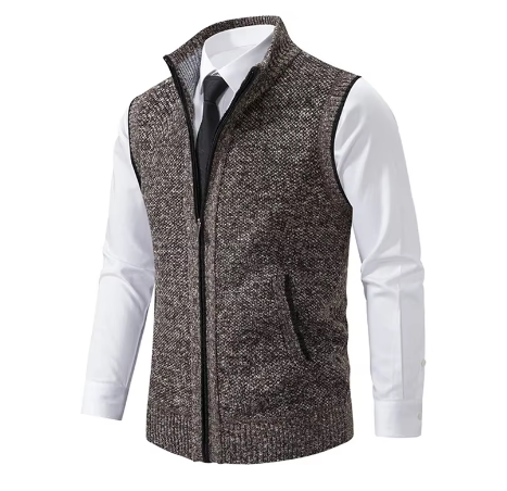 Variant image for Herr Stickad Väst Klassisk Bomull Elegant Komfort-26