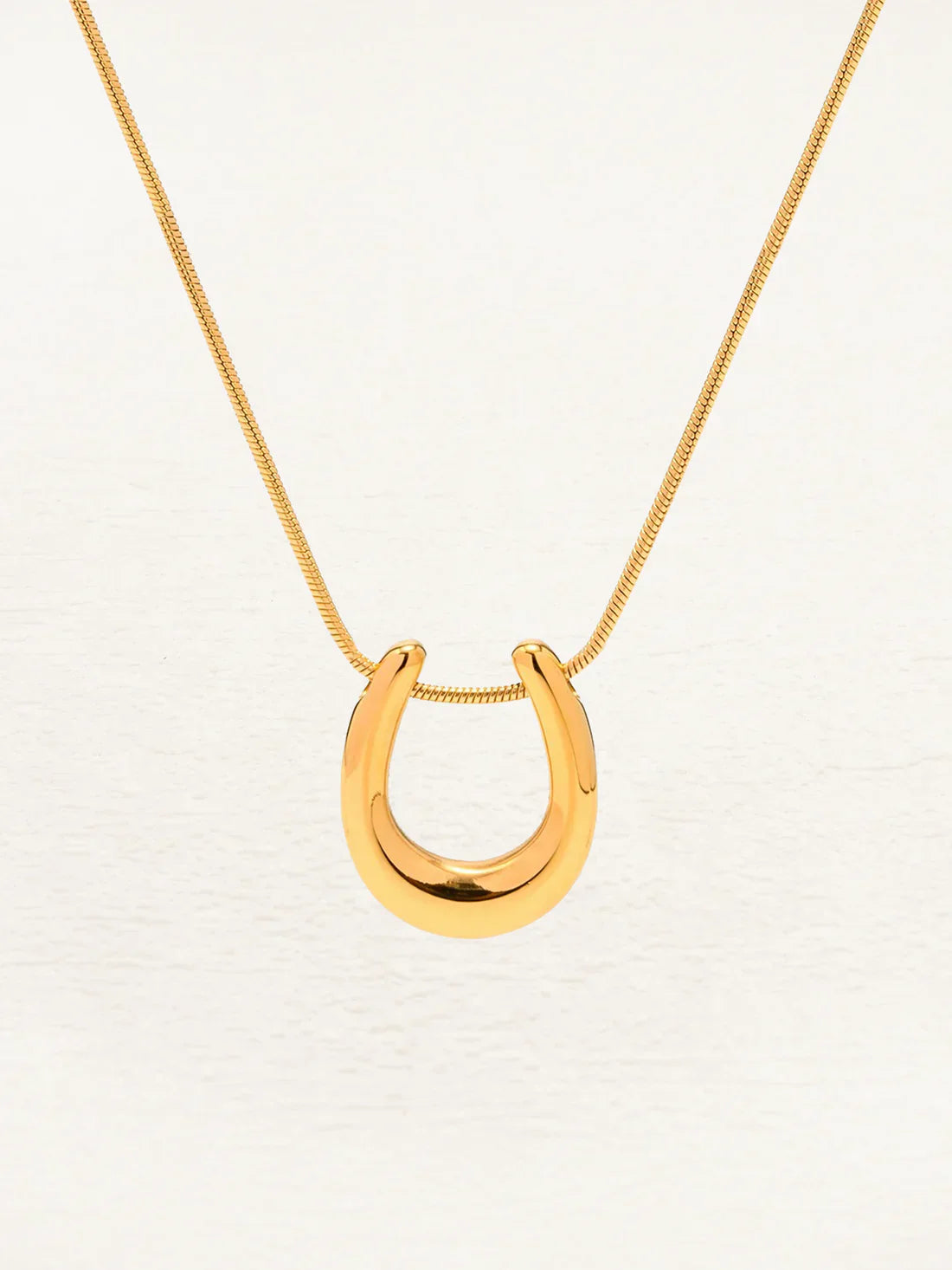 Dam Halsband Hästsko Guld Elegant Smycke-3
